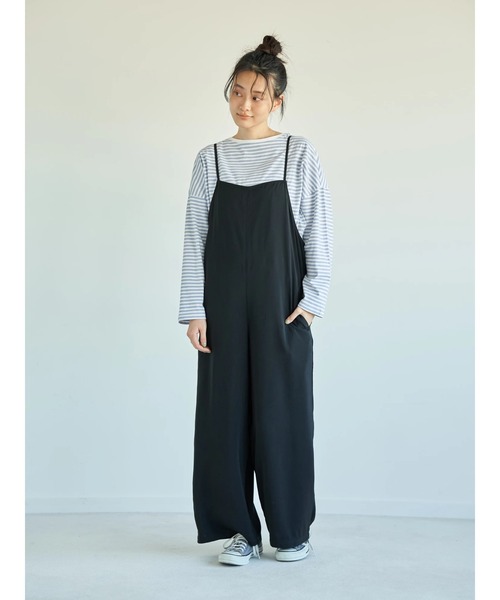 AMERICAN HOLIC（アメリカンホリック）の「リラックスキャミサロペット ＊（サロペット/オーバーオール・レディース・グレー/ブラック/ベージュ・FREE）」の8枚目の写真