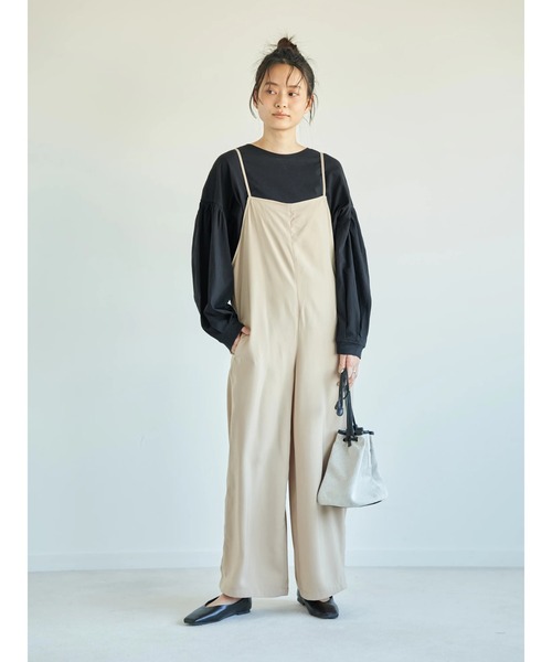 AMERICAN HOLIC（アメリカンホリック）の「リラックスキャミサロペット ＊（サロペット/オーバーオール・レディース・グレー/ブラック/ベージュ・FREE）」の13枚目の写真