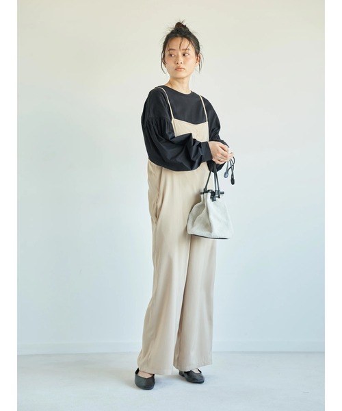 AMERICAN HOLIC（アメリカンホリック）の「リラックスキャミサロペット ＊（サロペット/オーバーオール・レディース・グレー/ブラック/ベージュ・FREE）」の14枚目の写真