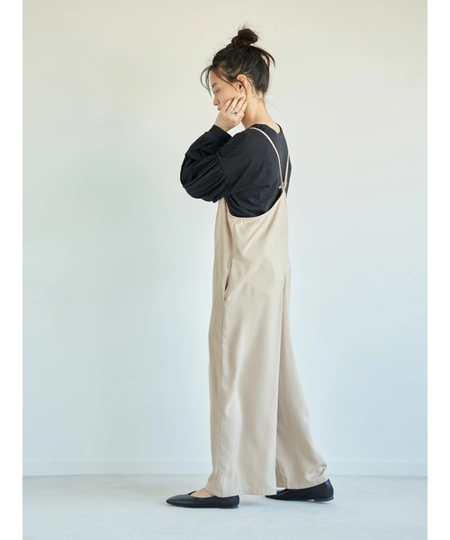 AMERICAN HOLIC（アメリカンホリック）の「リラックスキャミサロペット ＊（サロペット/オーバーオール・レディース・グレー/ブラック/ベージュ・FREE）」の15枚目の写真