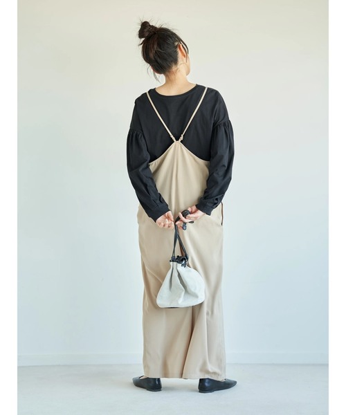 AMERICAN HOLIC（アメリカンホリック）の「リラックスキャミサロペット ＊（サロペット/オーバーオール・レディース・グレー/ブラック/ベージュ・FREE）」の16枚目の写真