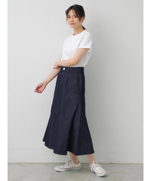 AMERICAN HOLIC（アメリカンホリック）の「Aラインフレアスカート（デニムスカート・レディース・ライトインディゴブルー/ワンウォッシュ・MEDIUM/LARGE）」の14枚目の写真