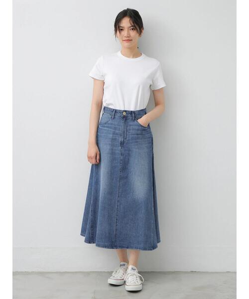 AMERICAN HOLIC（アメリカンホリック）の「Aラインフレアスカート（デニムスカート・レディース・ライトインディゴブルー/ワンウォッシュ・MEDIUM/LARGE）」の21枚目の写真