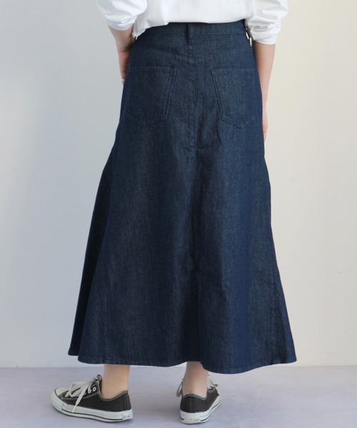 AMERICAN HOLIC（アメリカンホリック）の「Aラインフレアスカート（デニムスカート・レディース・ライトインディゴブルー/ワンウォッシュ・MEDIUM/LARGE）」の7枚目の写真