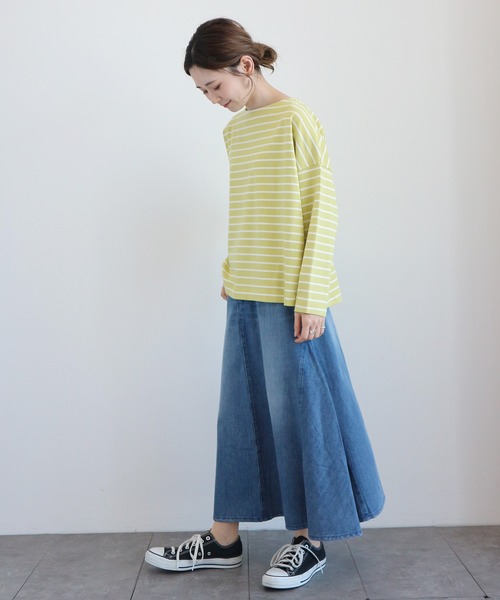 AMERICAN HOLIC（アメリカンホリック）の「Aラインフレアスカート（デニムスカート・レディース・ライトインディゴブルー/ワンウォッシュ・MEDIUM/LARGE）」の9枚目の写真