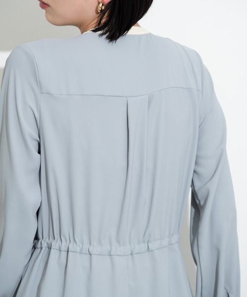 Aunt Marie's（アントマリーズ）の「クレリックバンドカラーシャツワンピース（ワンピース・レディース・ライトブルー/ブラック・FREE）」の19枚目の写真