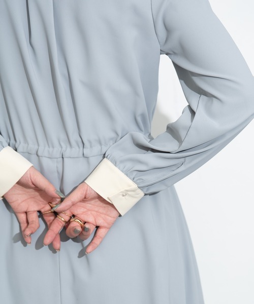 Aunt Marie's（アントマリーズ）の「クレリックバンドカラーシャツワンピース（ワンピース・レディース・ライトブルー/ブラック・FREE）」の20枚目の写真