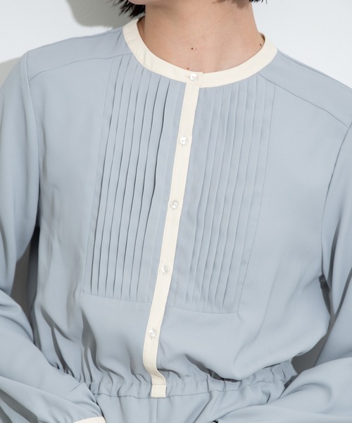 Aunt Marie's（アントマリーズ）の「クレリックバンドカラーシャツワンピース（ワンピース・レディース・ライトブルー/ブラック・FREE）」の21枚目の写真