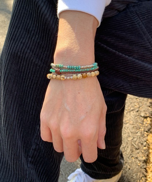 CHAN LUU（チャンルー）の「セミプレシャスストーン ストレッチブレスレット BS-6028（ブレスレット・メンズ・ターコイズブルー/ダークグレー/ブルー/ブラック/ブラウン/ライトブラウン/ホワイト・フリー）」の14枚目の写真