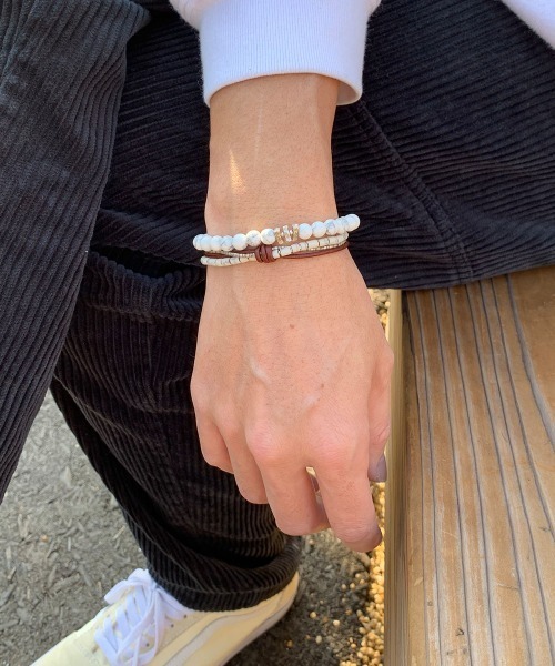 CHAN LUU（チャンルー）の「セミプレシャスストーン ストレッチブレスレット BS-6028（ブレスレット・メンズ・ターコイズブルー/ダークグレー/ブルー/ブラック/ブラウン/ライトブラウン/ホワイト・フリー）」の18枚目の写真