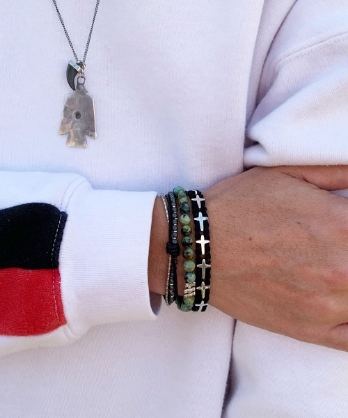 CHAN LUU（チャンルー）の「セミプレシャスストーン ストレッチブレスレット BS-6028（ブレスレット・メンズ・ターコイズブルー/ダークグレー/ブルー/ブラック/ブラウン/ライトブラウン/ホワイト・フリー）」の12枚目の写真