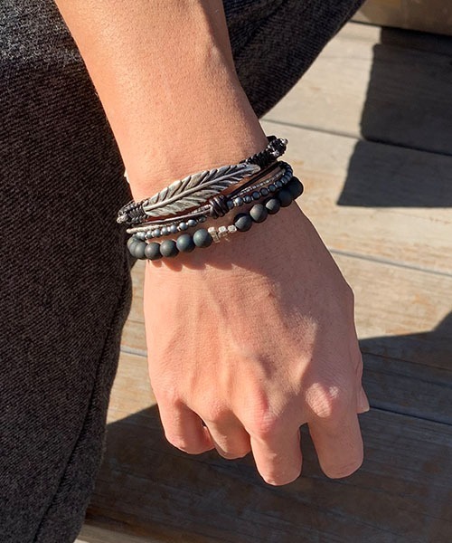 CHAN LUU（チャンルー）の「セミプレシャスストーン ストレッチブレスレット BS-6028（ブレスレット・メンズ・ターコイズブルー/ダークグレー/ブルー/ブラック/ブラウン/ライトブラウン/ホワイト・フリー）」の8枚目の写真