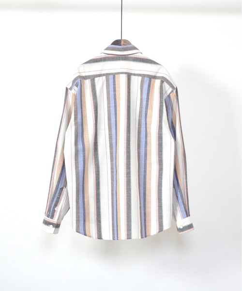 Hub&Spoke（ハブアンドスポーク）の「ストライプルーズシャツ（シャツ/ブラウス・メンズ・ホワイト系その他/ブルー系その他/グレー系その他/パープル系その他・MEDIUM/LARGE）」の10枚目の写真