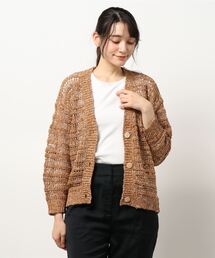 CASA FLINE◆カーディガン(薄手)/FREE/コットン/BEG/無地/1183207066 アラン模様バンドニットカーディガン | CASA FLINE公式通販 rumors