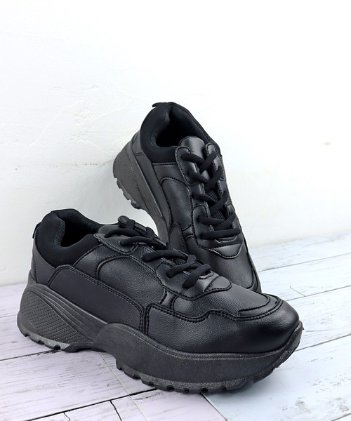 LoveHunter/☆軽量☆厚底ダッドスニーカー《約5.5cmソール》(1536)ホワイトスニーカー