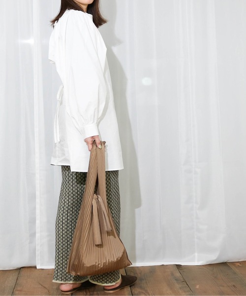 Per sist ence（パーシエンス）の「Per sist ence/パーシエンス　プリーツバッグ（トートバッグ・レディース・ライトブルー/ブラック/ベージュ/グレー・FREE）」の22枚目の写真