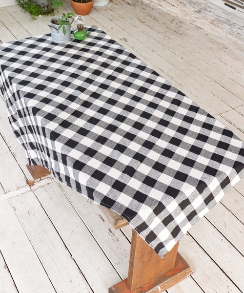 チャイハネ（チャイハネ）の「【チャイハネ】イタワ織りチェック柄マルチクロス Mサイズ（ランチョンマット/テーブルウェア・レディース・グリーン/ピンク/ブルー/イエロー/オレンジ/レッド/ネイビー/ブラック/ベージュ/ホワイト・FREE）」の3枚目の写真