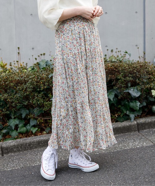 flower（フラワー）の「フラワリーワッシャースカート（スカート・レディース・ホワイト/ブラック・FREE）」の9枚目の写真