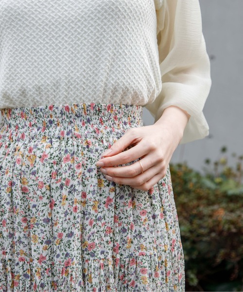 flower（フラワー）の「フラワリーワッシャースカート（スカート・レディース・ホワイト/ブラック・FREE）」の10枚目の写真