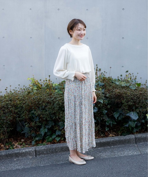 flower（フラワー）の「フラワリーワッシャースカート（スカート・レディース・ホワイト/ブラック・FREE）」の13枚目の写真