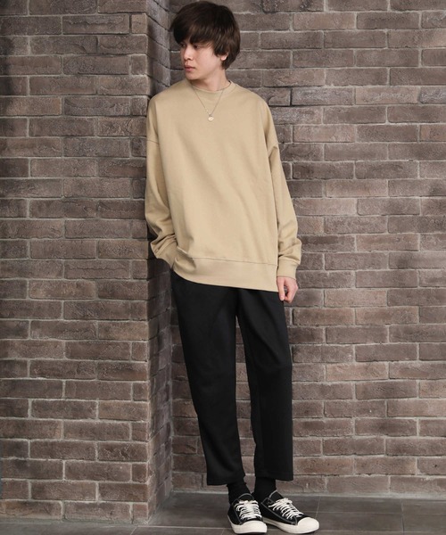 ARCADE（アーケード）の「ワイドテーパード スウェット イージー シェフパンツ（スウェットパンツ・メンズ・ブラック/ネイビー/グレー系その他/チャコールグレー/カーキ/チェック/ストライプ/ベージュ・XL/L/M）」の10枚目の写真