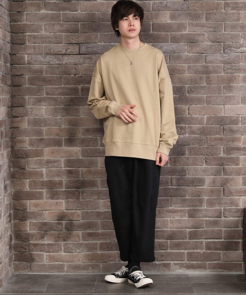 ARCADE（アーケード）の「ワイドテーパード スウェット イージー シェフパンツ（スウェットパンツ・メンズ・ブラック/ネイビー/グレー系その他/チャコールグレー/カーキ/チェック/ストライプ/ベージュ・XL/L/M）」の13枚目の写真