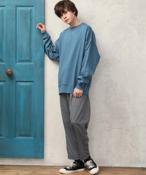 ARCADE（アーケード）の「ワイドテーパード スウェット イージー シェフパンツ（スウェットパンツ・メンズ・ブラック/ネイビー/グレー系その他/チャコールグレー/カーキ/チェック/ストライプ/ベージュ・XL/L/M）」の17枚目の写真