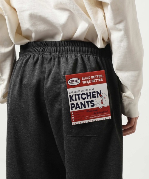 ARCADE（アーケード）の「ワイドテーパード スウェット イージー シェフパンツ（スウェットパンツ・メンズ・ブラック/ネイビー/グレー系その他/チャコールグレー/カーキ/チェック/ストライプ/ベージュ・XL/L/M）」の9枚目の写真