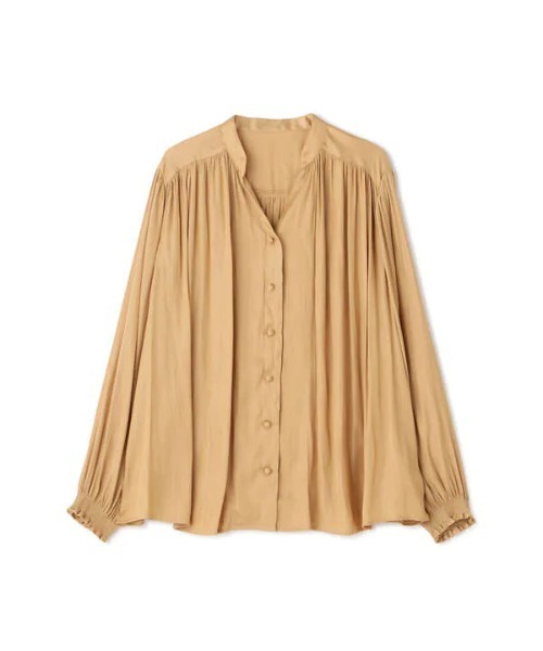 N.（N. Natural Beauty Basic）（エヌエヌナチュラルビューティーベーシック）の「◆サテンシャーリングスリーブブラウス（シャツ/ブラウス・レディース・オレンジ/オフホワイト/ラベンダー・MEDIUM）」の20枚目の写真