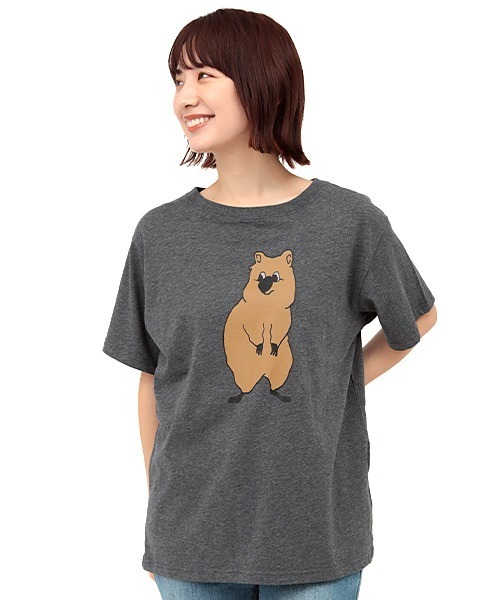 チチカカ（チチカカ）の「クウォッカTシャツ（Tシャツ/カットソー・レディース・チャコールグレー/ピンク・FREE）」の7枚目の写真