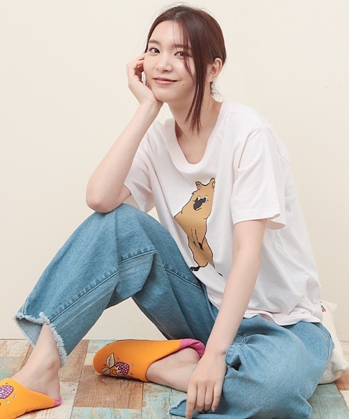 チチカカ（チチカカ）の「クウォッカTシャツ（Tシャツ/カットソー・レディース・チャコールグレー/ピンク・FREE）」の9枚目の写真