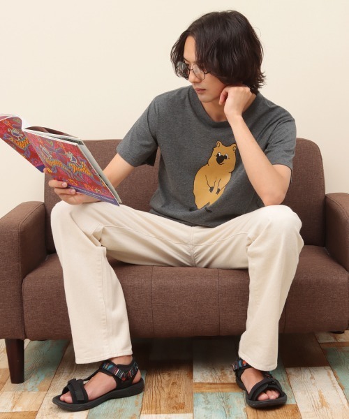 チチカカ（チチカカ）の「クウォッカTシャツ（Tシャツ/カットソー・レディース・チャコールグレー/ピンク・FREE）」の19枚目の写真