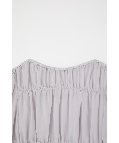 MOUSSY（マウジー）の「SHIRRING ブラウス（シャツ/ブラウス・レディース・ライトパープル/キャメル/ダークブラウン・FREE）」の8枚目の写真