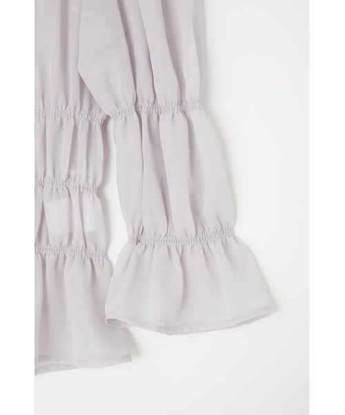 MOUSSY（マウジー）の「SHIRRING ブラウス（シャツ/ブラウス・レディース・ライトパープル/キャメル/ダークブラウン・FREE）」の6枚目の写真