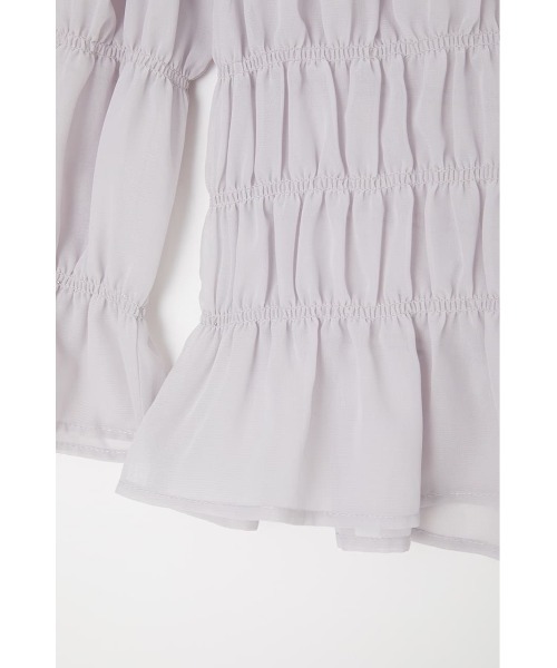 MOUSSY（マウジー）の「SHIRRING ブラウス（シャツ/ブラウス・レディース・ライトパープル/キャメル/ダークブラウン・FREE）」の10枚目の写真