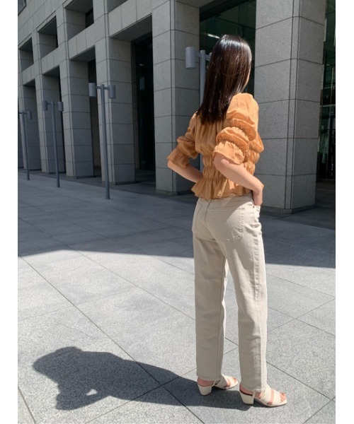 MOUSSY（マウジー）の「SHIRRING ブラウス（シャツ/ブラウス・レディース・ライトパープル/キャメル/ダークブラウン・FREE）」の16枚目の写真