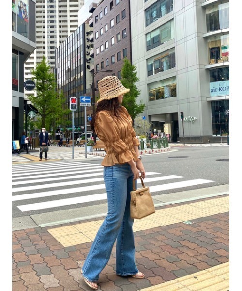 MOUSSY（マウジー）の「SHIRRING ブラウス（シャツ/ブラウス・レディース・ライトパープル/キャメル/ダークブラウン・FREE）」の18枚目の写真
