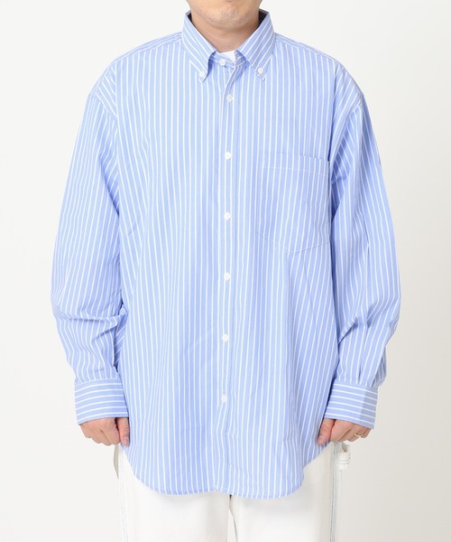 セール】ビッグシルエット ボタンダウンストライプシャツ（シャツ