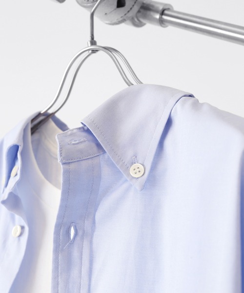 JOURNAL STANDARD relume（ジャーナルスタンダード　レリューム）の「ビッグシルエット ボタンダウンストライプシャツ（シャツ/ブラウス・メンズ・ネイビー/サックスブルー/ブルー/ブルー系その他・MEDIUM/LARGE）」の14枚目の写真