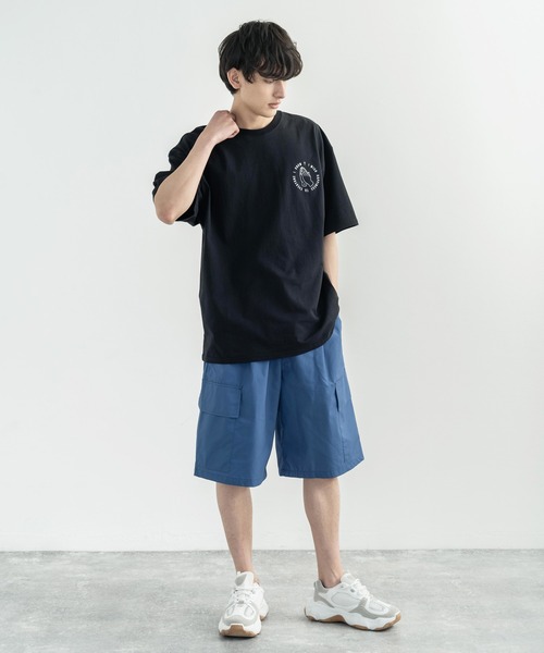 Rocky Monroe（ロッキーモンロー）の「タイプライターワイドカーゴショーツ（カーゴパンツ・メンズ・ブラック/ベージュ/カーキ/ブルー・L/LL/M）」の18枚目の写真