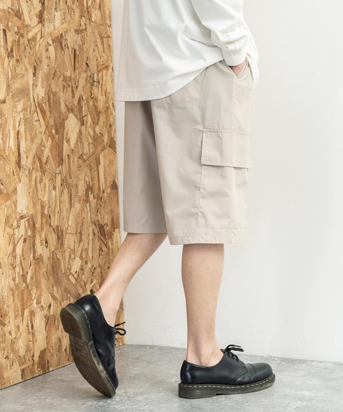 Rocky Monroe（ロッキーモンロー）の「タイプライターワイドカーゴショーツ（カーゴパンツ・メンズ・ブラック/ベージュ/カーキ/ブルー・L/LL/M）」の10枚目の写真