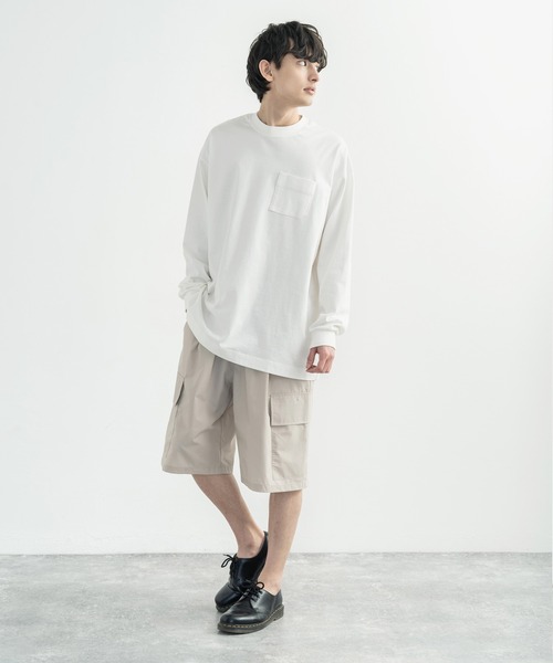 Rocky Monroe（ロッキーモンロー）の「タイプライターワイドカーゴショーツ（カーゴパンツ・メンズ・ブラック/ベージュ/カーキ/ブルー・L/LL/M）」の11枚目の写真