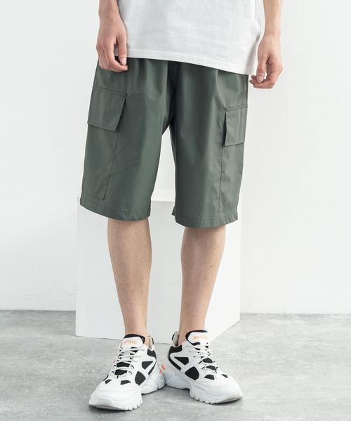 Rocky Monroe（ロッキーモンロー）の「タイプライターワイドカーゴショーツ（カーゴパンツ・メンズ・ブラック/ベージュ/カーキ/ブルー・L/LL/M）」の13枚目の写真