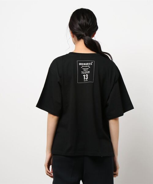 ALL ORDINARIES(オールオーディナリーズ)の「ORDINARIESロゴオーバーTシャツ(Tシャツ/カットソー・レディース・ホワイト/ベージュ/オリーブ/ブラック・M/XS/L)」の7枚目の写真