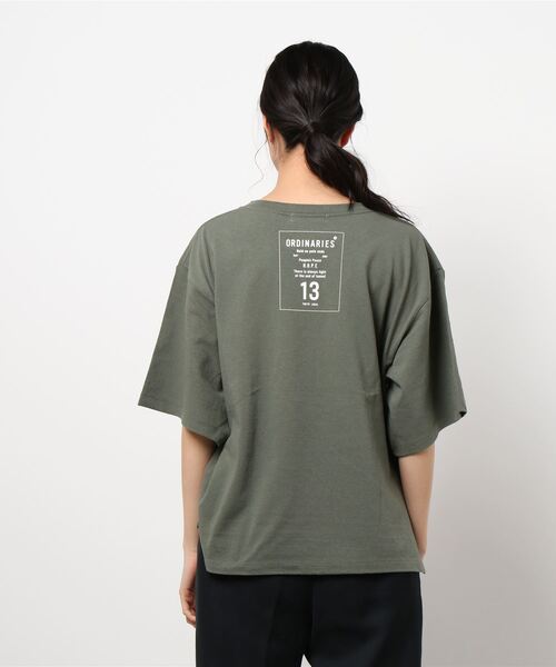 ALL ORDINARIES(オールオーディナリーズ)の「ORDINARIESロゴオーバーTシャツ(Tシャツ/カットソー・レディース・ホワイト/ベージュ/オリーブ/ブラック・M/XS/L)」の9枚目の写真