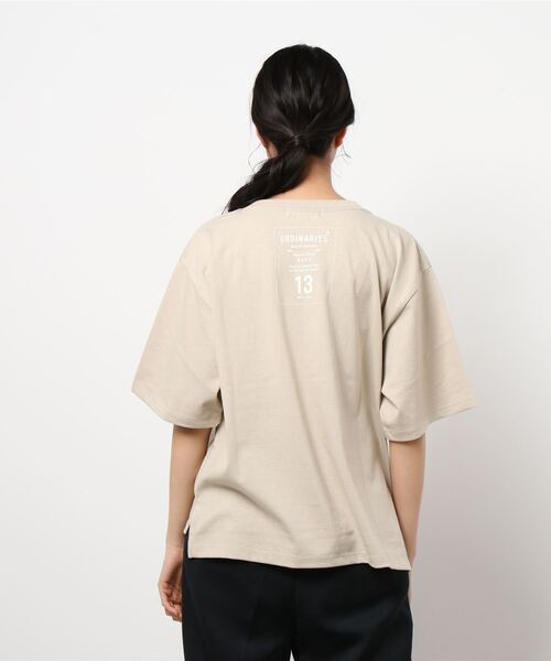 ALL ORDINARIES(オールオーディナリーズ)の「ORDINARIESロゴオーバーTシャツ(Tシャツ/カットソー・レディース・ホワイト/ベージュ/オリーブ/ブラック・M/XS/L)」の6枚目の写真