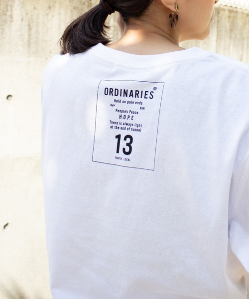 ALL ORDINARIES(オールオーディナリーズ)の「ORDINARIESロゴオーバーTシャツ(Tシャツ/カットソー・レディース・ホワイト/ベージュ/オリーブ/ブラック・M/XS/L)」の10枚目の写真