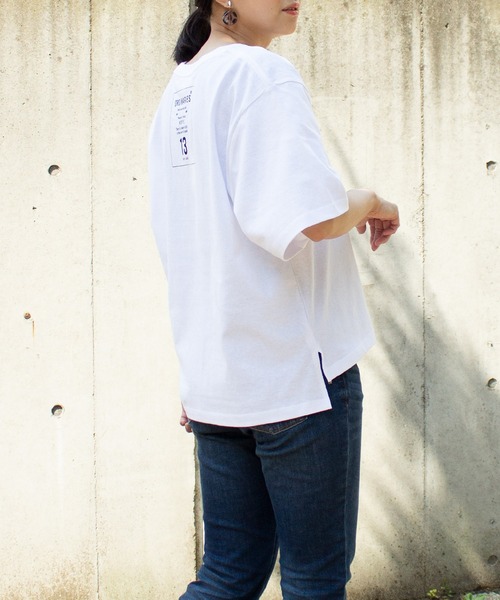 ALL ORDINARIES(オールオーディナリーズ)の「ORDINARIESロゴオーバーTシャツ(Tシャツ/カットソー・レディース・ホワイト/ベージュ/オリーブ/ブラック・M/XS/L)」の13枚目の写真