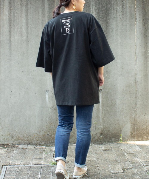 ALL ORDINARIES(オールオーディナリーズ)の「ORDINARIESロゴオーバーTシャツ(Tシャツ/カットソー・レディース・ホワイト/ベージュ/オリーブ/ブラック・M/XS/L)」の18枚目の写真