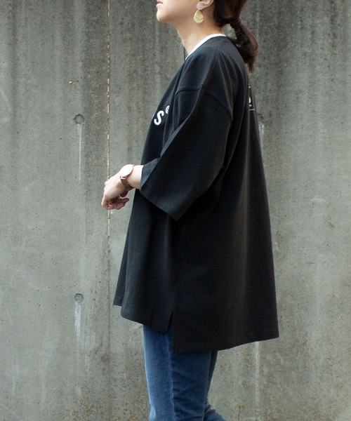 ALL ORDINARIES(オールオーディナリーズ)の「ORDINARIESロゴオーバーTシャツ(Tシャツ/カットソー・レディース・ホワイト/ベージュ/オリーブ/ブラック・M/XS/L)」の17枚目の写真